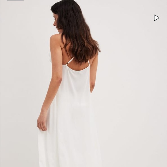 NA-KD Thin Strap Cape Dress White size 34 - Picture 5 of 7